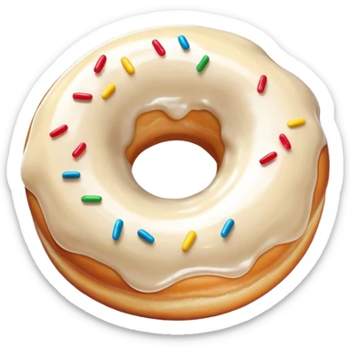 Cream donut sticker