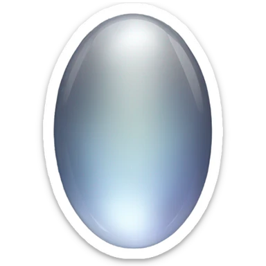 oval moonstone with a dark gray tint sticker