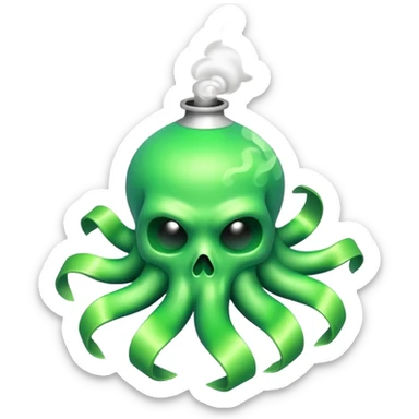 poisonous gas, isometric sticker