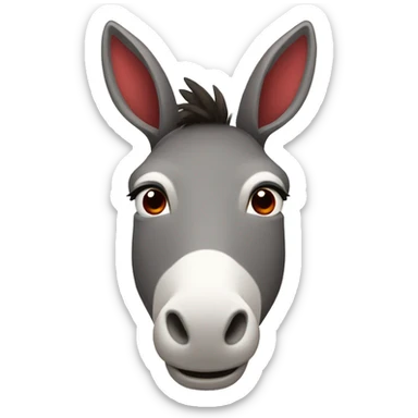 donkey with red lipstick sticker