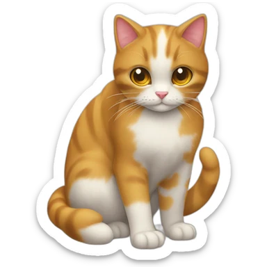 Gato fazendo um coração com as patas sticker