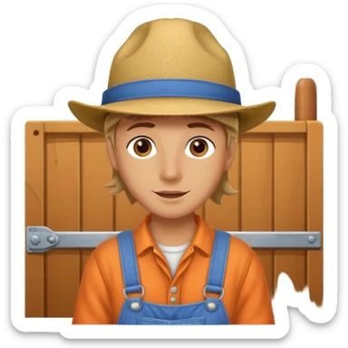 person who works in a horse stable sticker