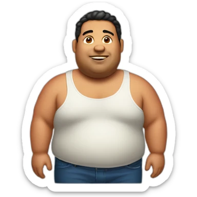 Fat latino Guy with red pants sticker