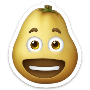 une patate qui fait peur sticker