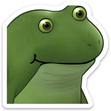 bufo making its way up a steep incline sticker