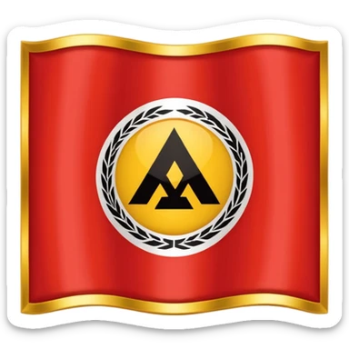 Es soll die ddr für lage sein als emoji Eins zu eins die flagge der ddr, schwarz roth gold und in der mitte dieses sozialistische ddr-zei sticker