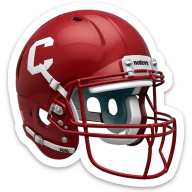 college football player helmets dark red  sticker