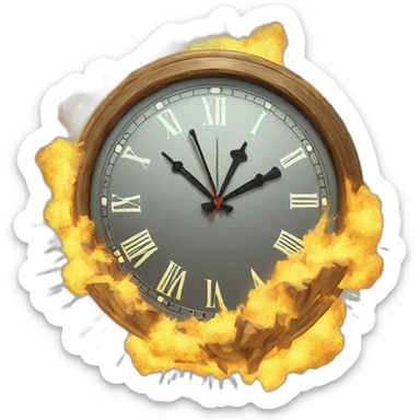 clock explode sticker