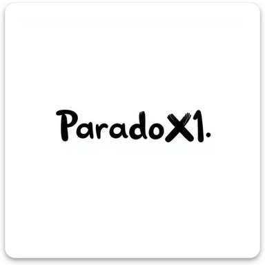 ParadoX1 streamer logo, hand-drawn doodle style, creative and casual sticker