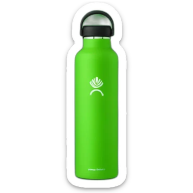 Green hydro flask sticker