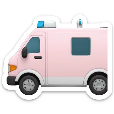 Light pink ambulance  sticker