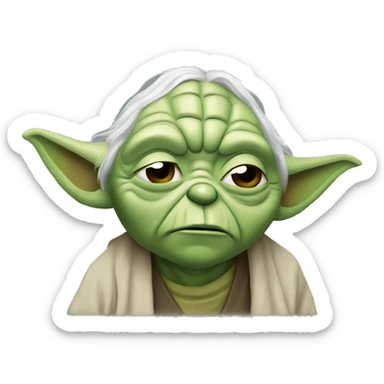 Yoda qui est fatigué  sticker