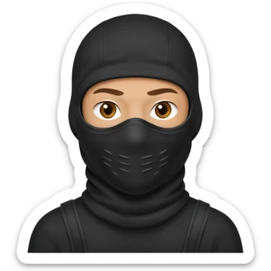 Hombre con pasamontañas  sticker