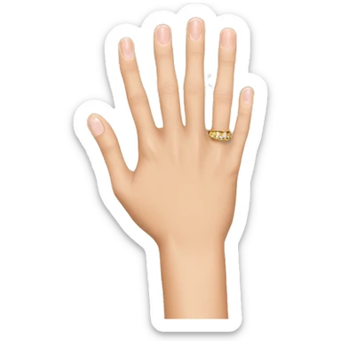 Ring finger and middle finger  sticker