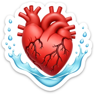  The heart that beats in the river sticker