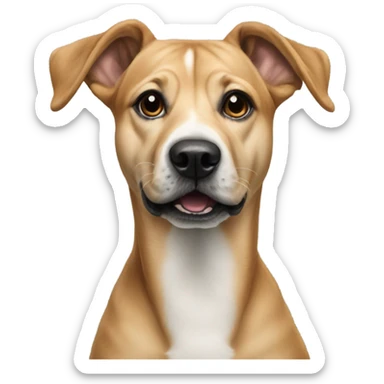 realistic dog portrait artwork without person sticker