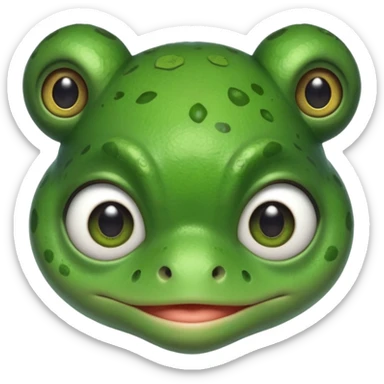 egy fogyatékos békafej ami cuki sticker