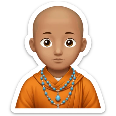  prayer beads monk sticker