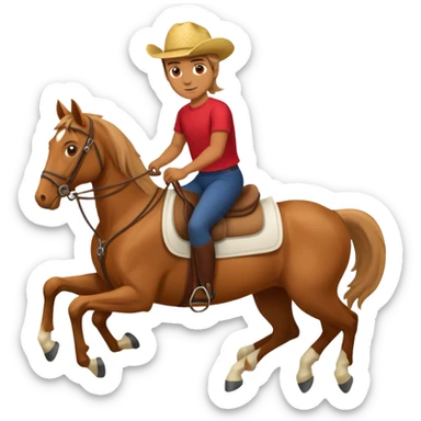 horse riding sticker
