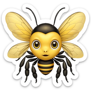 A surprised bee sticker