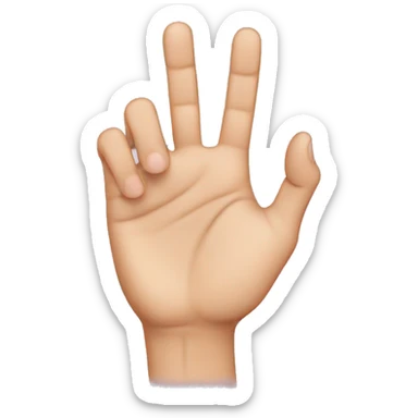 hand with ring finger and thumb touching sticker