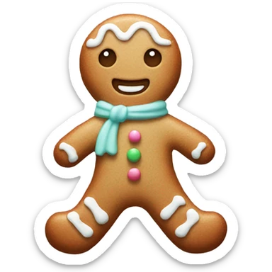 Pastel gingerbread man sticker