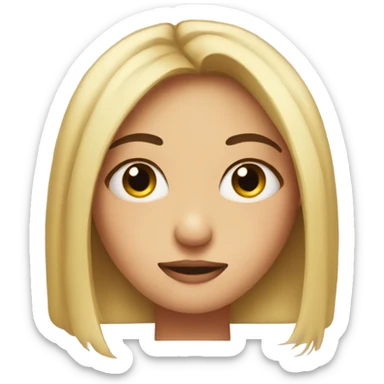 Emoji with a lazy eye girl and 💅  sticker