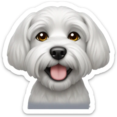 dog maltipu black sticker