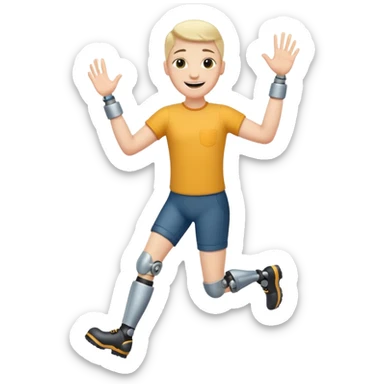 Ich fühle mich fröhlich, weil ich taglich positive Lust habe. Außerdem habe ich gestren Unfall gemacht. Uhhh aber … ich bin stark 💪🏼🦿🦾 sticker