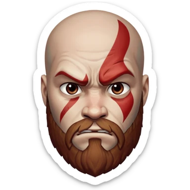 Visage de Kratos du jeu PlayStation sticker