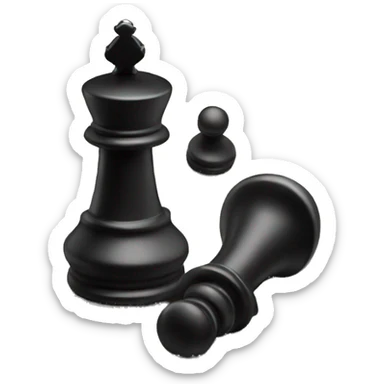 Black chess pawn single sticker