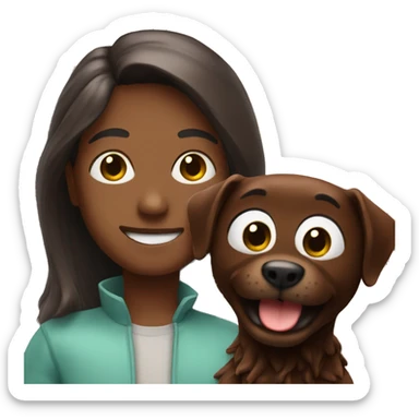 Selfie With brownie  sticker