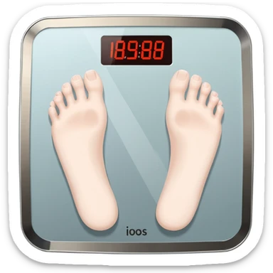 feet on scales sticker