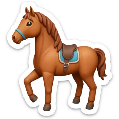 Horse made by clay sticker