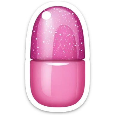 pink nails with glitter single nail sticker