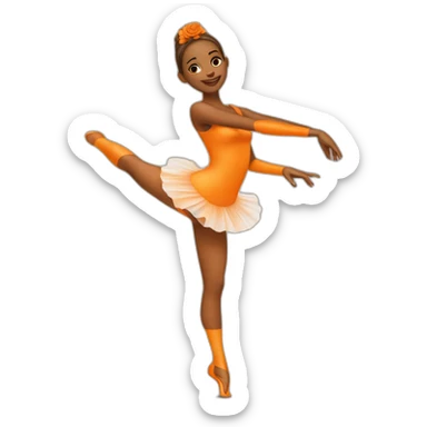 Une danseuse qui boit du jus d’orange sticker