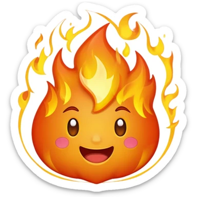 Fire exclamation point  sticker