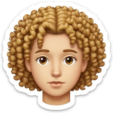 Side eye emoji with curly hair  sticker