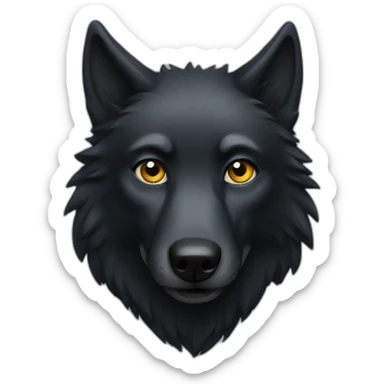 black wolf sticker