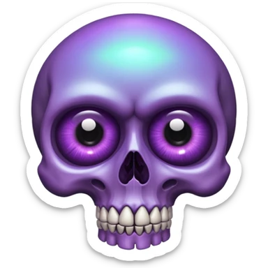  eyes perple with Skull inside sticker