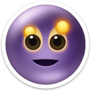 planet Sun with a cartoon decisive face with big feminine eyes sticker