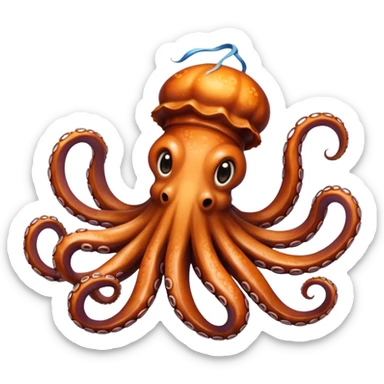 cooked octopus tentacles sticker