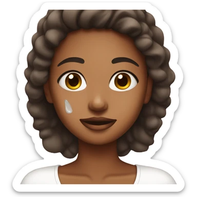 Girl doing her skincare sticker