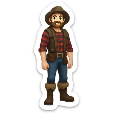 A lumberjack dnd warlock sticker