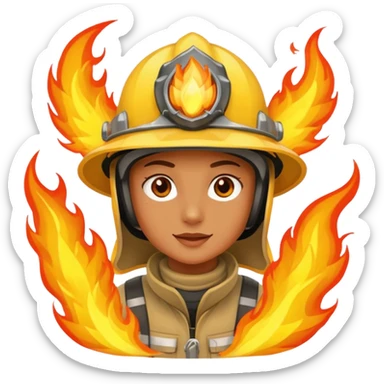 Human with sun helmet with fire powers that flys sticker
