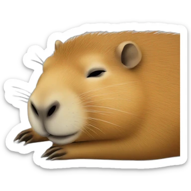 Capybara sleeping sticker
