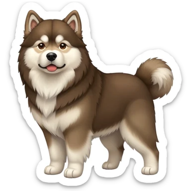Brown Alaskan Malamute dog sticker