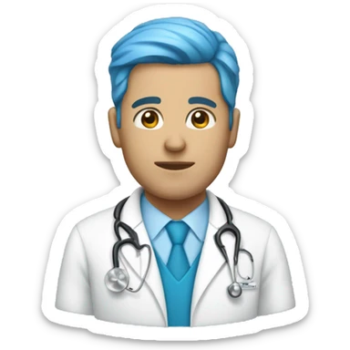 Orthopedic doctor in blue uniform sticker