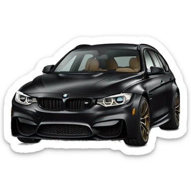 new full black BMW M3 wagon car sticker