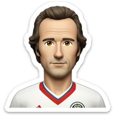 Franz Beckenbauer in his jersey 1974 sticker